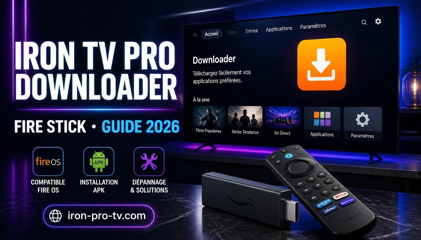 Iron TV Pro Downloader sur Fire Stick : compatibilité et erreurs (2026)